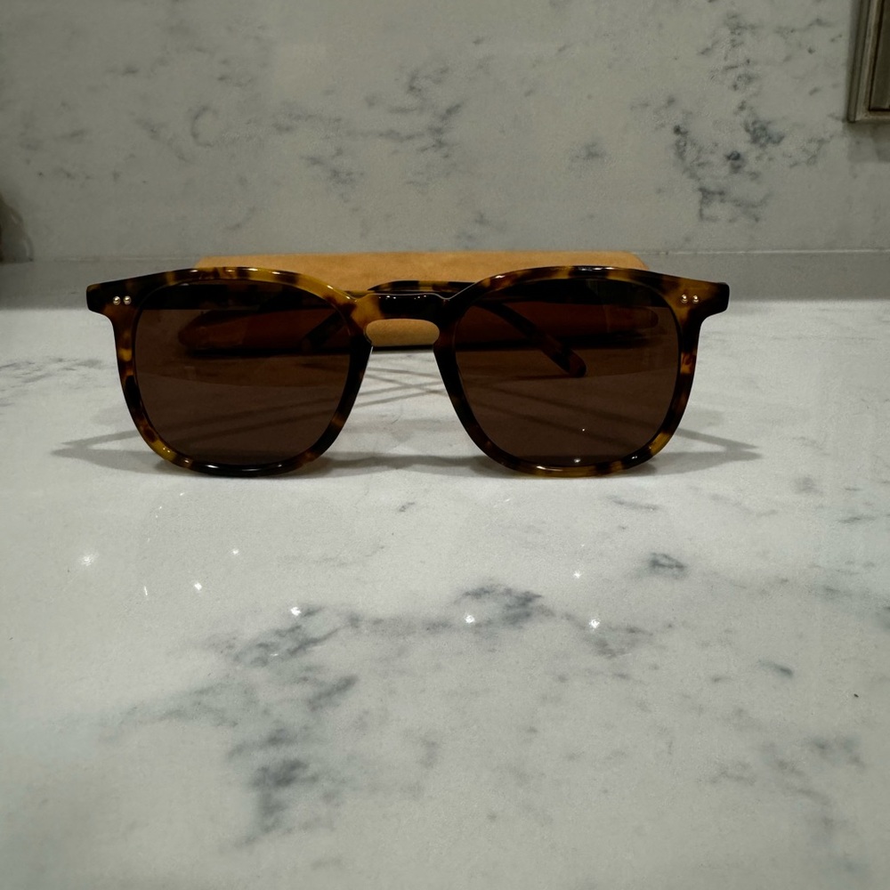 Garrett Leight Tortoiseshell Frame Sunglasses with Brown Lenses